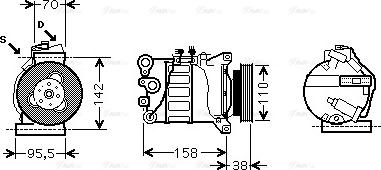 Ava Quality Cooling VOAK143 - Compresseur, climatisation cwaw.fr