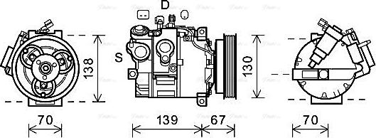 Ava Quality Cooling VOAK167 - Compresseur, climatisation cwaw.fr