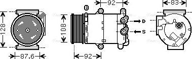 Ava Quality Cooling VOAK184 - Compresseur, climatisation cwaw.fr