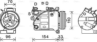 Ava Quality Cooling VOAK183 - Compresseur, climatisation cwaw.fr