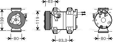 Ava Quality Cooling VO K121 - Compresseur, climatisation cwaw.fr