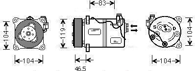 Ava Quality Cooling VO K059 - Compresseur, climatisation cwaw.fr