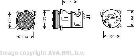 Ava Quality Cooling VO K030 - Compresseur, climatisation cwaw.fr