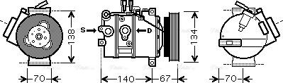 Ava Quality Cooling VO K142 - Compresseur, climatisation cwaw.fr