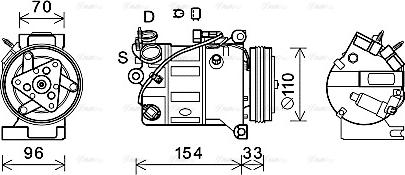 Ava Quality Cooling VOK183 - Compresseur, climatisation cwaw.fr