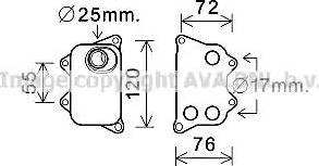 Ava Quality Cooling VW3390 - Radiateur d'huile cwaw.fr