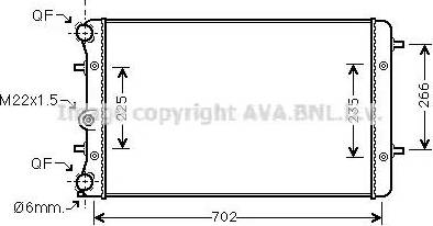 Ava Quality Cooling VW 2174 - Radiateur, refroidissement du moteur cwaw.fr