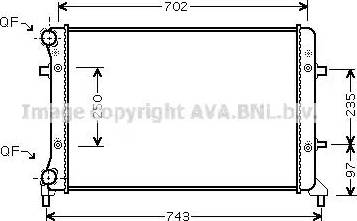 Ava Quality Cooling VW 2204 - Radiateur, refroidissement du moteur cwaw.fr