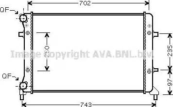 Ava Quality Cooling VW2205 - Radiateur, refroidissement du moteur cwaw.fr