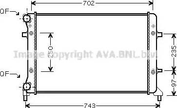 Ava Quality Cooling VW 2223 - Radiateur, refroidissement du moteur cwaw.fr