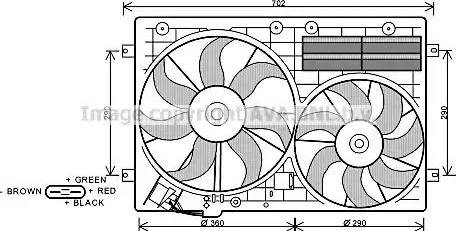 Ava Quality Cooling VW 7529 - Ventilateur, refroidissement du moteur cwaw.fr