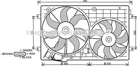 Ava Quality Cooling VW 7528 - Ventilateur, refroidissement du moteur cwaw.fr