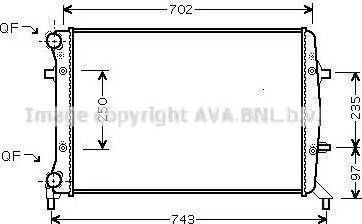 Ava Quality Cooling VWA2272 - Radiateur, refroidissement du moteur cwaw.fr