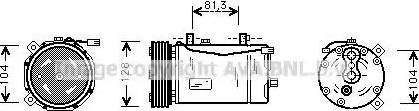 Ava Quality Cooling VWAK164 - Compresseur, climatisation cwaw.fr