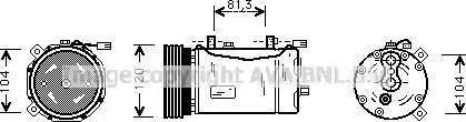 Ava Quality Cooling VWAK172 - Compresseur, climatisation cwaw.fr