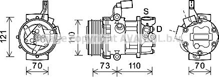 Ava Quality Cooling VWAK375 - Compresseur, climatisation cwaw.fr