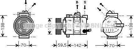 Ava Quality Cooling VWAK258 - Compresseur, climatisation cwaw.fr