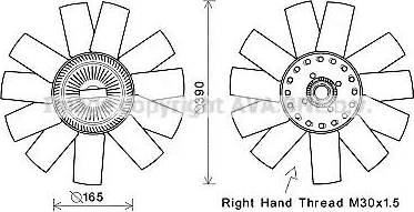 Ava Quality Cooling VWC365 - Ventilateur, refroidissement du moteur cwaw.fr