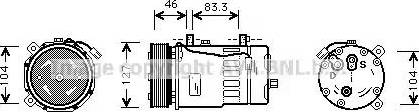 Ava Quality Cooling VW K050 - Compresseur, climatisation cwaw.fr