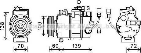 Ava Quality Cooling VWK382 - Compresseur, climatisation cwaw.fr