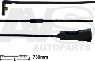 AVS Autoparts 340605 - Contact d'avertissement, usure des plaquettes de frein cwaw.fr