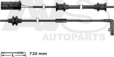 AVS Autoparts 340602 - Contact d'avertissement, usure des plaquettes de frein cwaw.fr