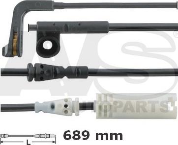 AVS Autoparts 340791 - Contact d'avertissement, usure des plaquettes de frein cwaw.fr