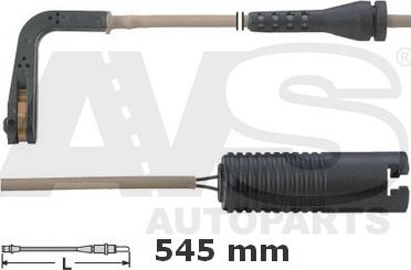 AVS Autoparts 340793 - Contact d'avertissement, usure des plaquettes de frein cwaw.fr