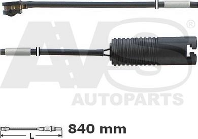 AVS Autoparts 340754 - Contact d'avertissement, usure des plaquettes de frein cwaw.fr