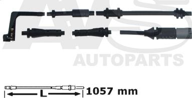 AVS Autoparts 340757 - Contact d'avertissement, usure des plaquettes de frein cwaw.fr