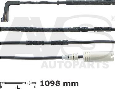 AVS Autoparts 340760 - Contact d'avertissement, usure des plaquettes de frein cwaw.fr