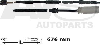 AVS Autoparts 340738 - Contact d'avertissement, usure des plaquettes de frein cwaw.fr