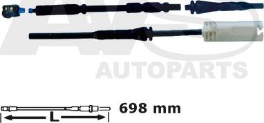 AVS Autoparts 340737 - Contact d'avertissement, usure des plaquettes de frein cwaw.fr