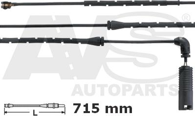 AVS Autoparts 340725 - Contact d'avertissement, usure des plaquettes de frein cwaw.fr