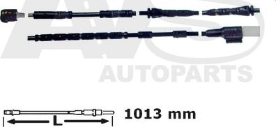 AVS Autoparts 340723 - Contact d'avertissement, usure des plaquettes de frein cwaw.fr