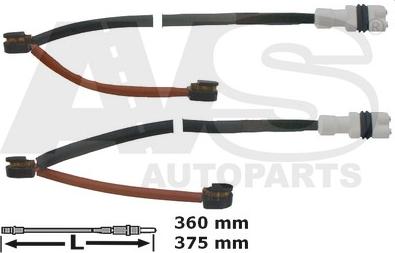 AVS Autoparts 341644 - Contact d'avertissement, usure des plaquettes de frein cwaw.fr