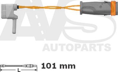 AVS Autoparts 341170 - Contact d'avertissement, usure des plaquettes de frein cwaw.fr