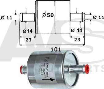 AVS Autoparts G715 - Filtre à carburant cwaw.fr