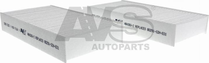 AVS Autoparts HBA260-2 - Filtre, air de l'habitacle cwaw.fr