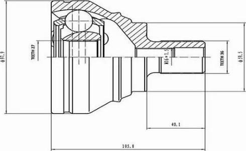 Aywiparts AW1510479 - Jeu de joints, arbre de transmission cwaw.fr