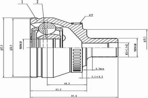 Aywiparts AW1510669A - Jeu de joints, arbre de transmission cwaw.fr