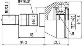 Aywiparts AW1510048 - Jeu de joints, arbre de transmission cwaw.fr