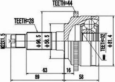 Aywiparts AW1510052A - Jeu de joints, arbre de transmission cwaw.fr