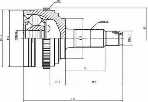 Aywiparts AW1510065A - Jeu de joints, arbre de transmission cwaw.fr