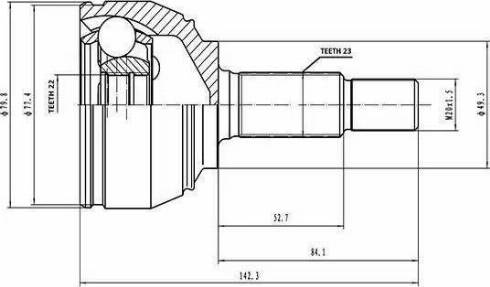 Aywiparts AW1510066 - Jeu de joints, arbre de transmission cwaw.fr