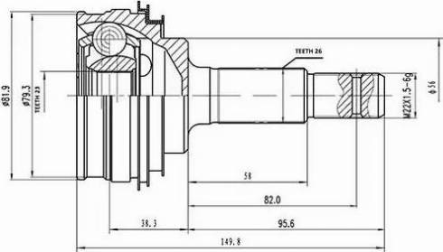 Aywiparts AW1510004 - Jeu de joints, arbre de transmission cwaw.fr