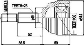 Aywiparts AW1510007 - Jeu de joints, arbre de transmission cwaw.fr