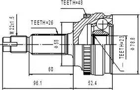 Aywiparts AW1510012A - Jeu de joints, arbre de transmission cwaw.fr