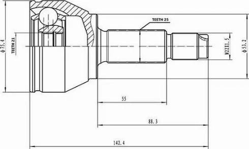 Aywiparts AW1510084 - Jeu de joints, arbre de transmission cwaw.fr