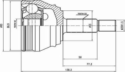 Aywiparts AW1510080A - Jeu de joints, arbre de transmission cwaw.fr